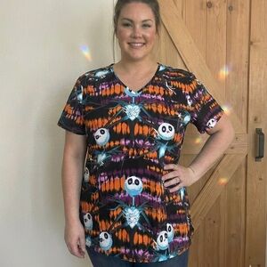 Disney The Nightmare Before Christmas Multicolor Scrubs